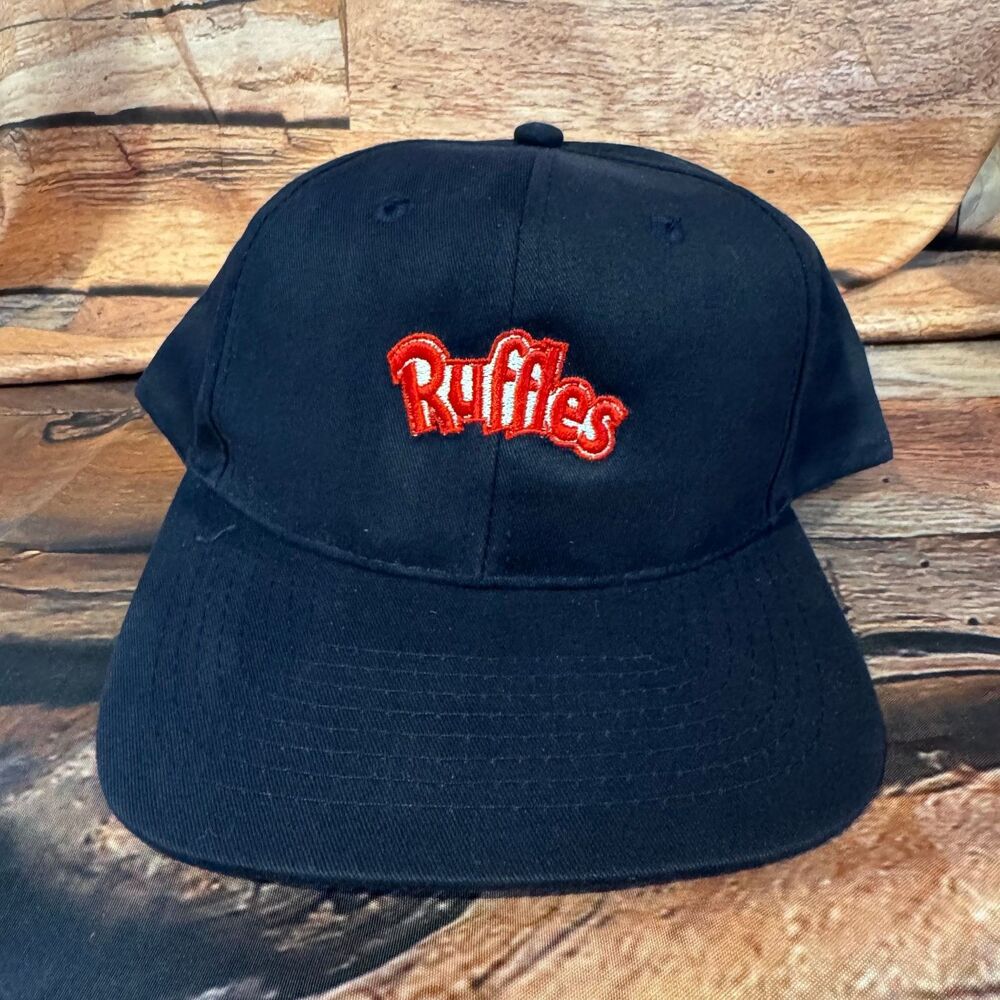 Ruffles Hat Snapback Baseball Cap Men's Adjustable Navy Blue Promo Chips
